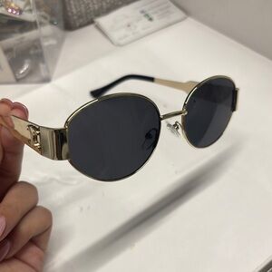 Gold and Black Women's Sunglasses